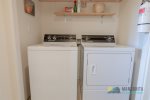 The washer and dryer are downstairs and have detergent, spot cleaners, and dryer sheets for you to use.